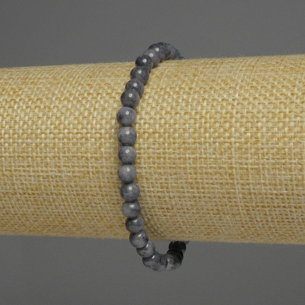 Náramek ze safíru — hladké kuličky 7–8 mm