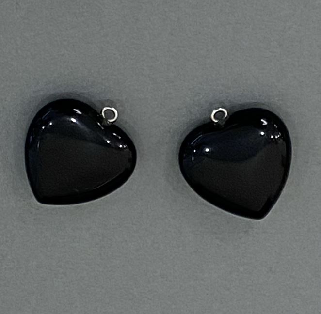 Přívěšek ve tvaru srdce z achátu 25×25×27 mm+