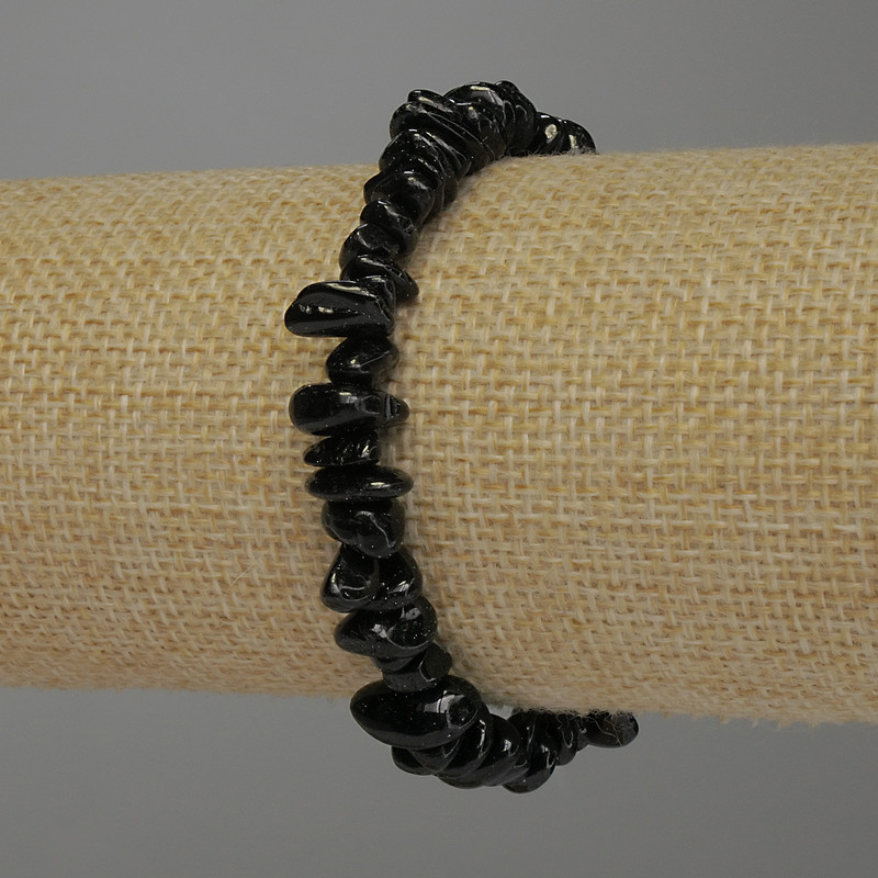 Náramek z achátu – čipové korálky, průměr 6–12×3–6 mm, délka 18 cm, pružný