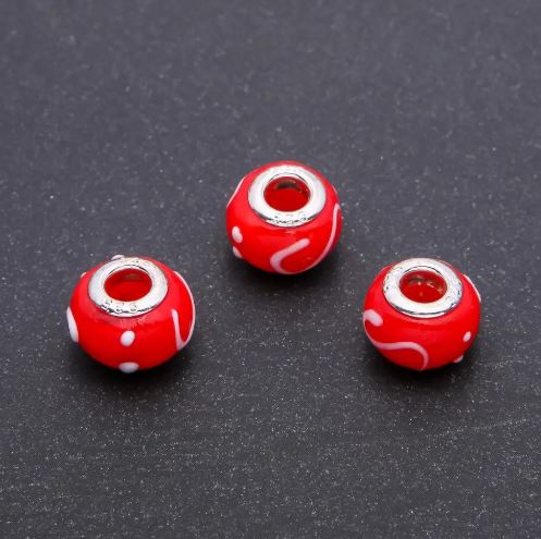 Korálek Pandora plastický, průměr 14×10 mm, otvor 4,5 mm, balení 6 ks