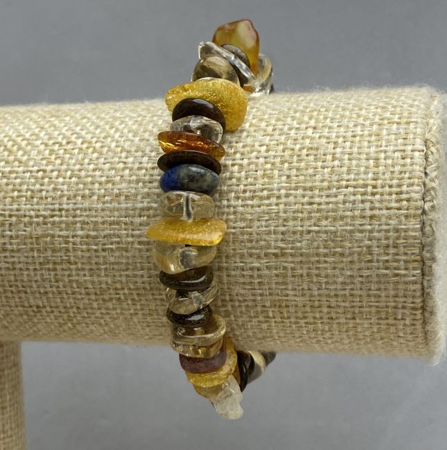 Náramek 'Směs drobků' 8-14 × 3-5 mm, délka 18 cm (elastický)