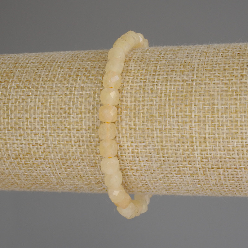 Náramek z broušeného citrínu kubík 5×5 mm