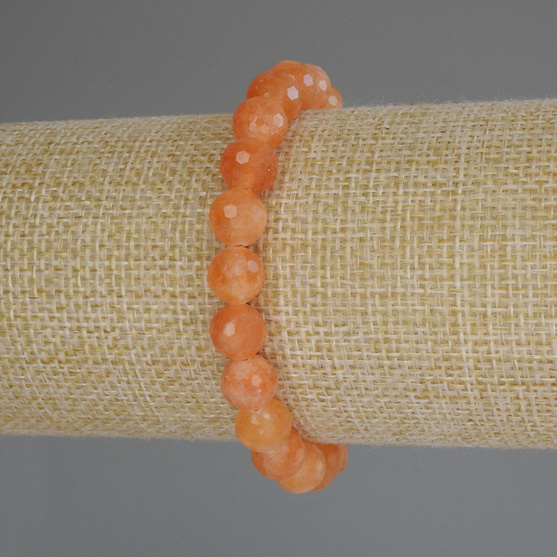 Náramek z nefritu Mashan, brusované kuličky 8 mm, délka 18 cm (elastický)