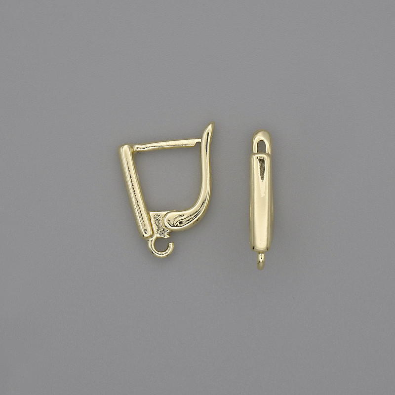 Pozlacené kovové háčky na náušnice 15×3 mm+ - pár