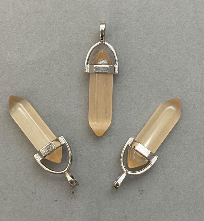 Přívěsek Kočičí oko, šestiúhelníkový krystal