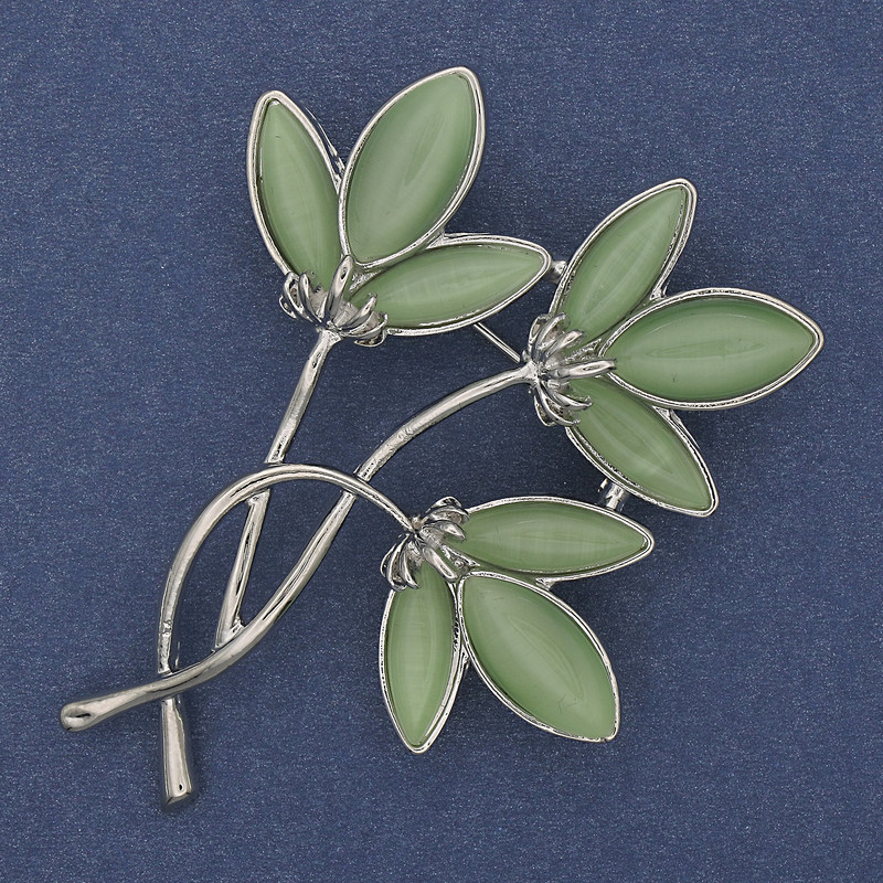 Brožka-přívěšek Květ kočičího oka