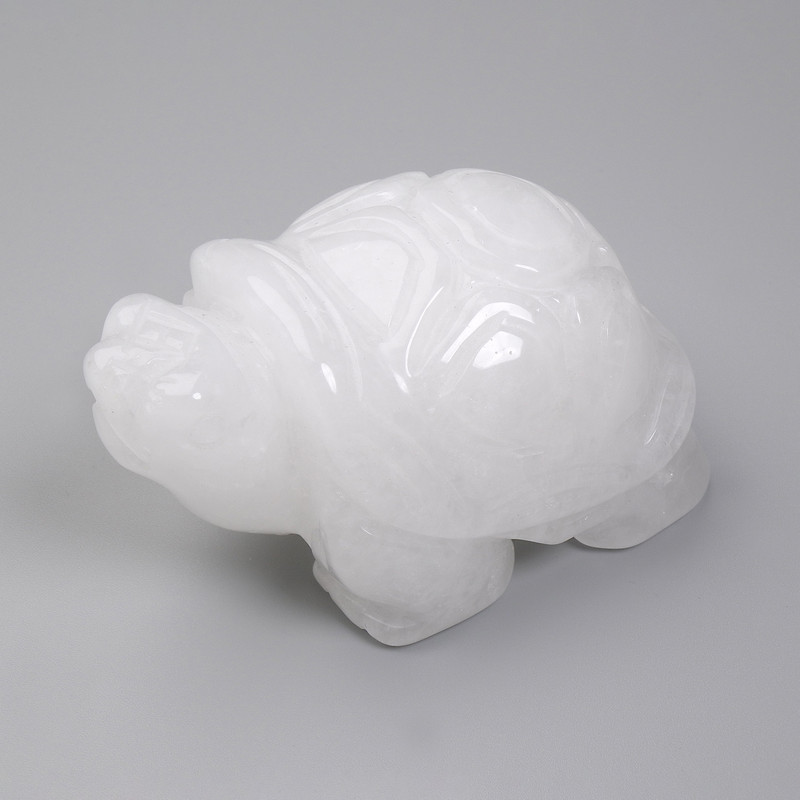 Suvenýrová soška želvy z horského křišťálu 50×30×25 mm+