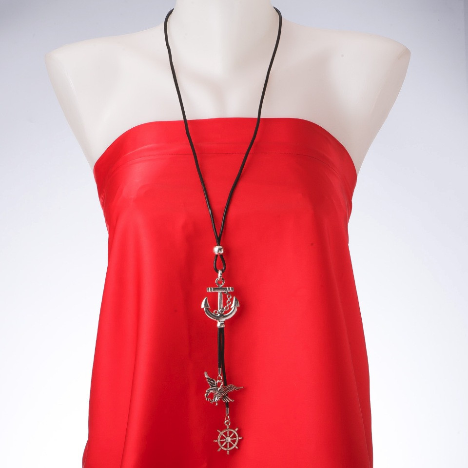 Přívěšek Kotva na dlouhé šňůře, délka 85 cm