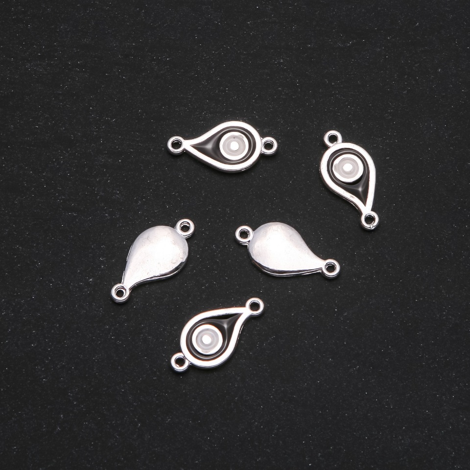 Konektor Oko egyptské 11×22 mm, povrch šedý kov, 5 ks