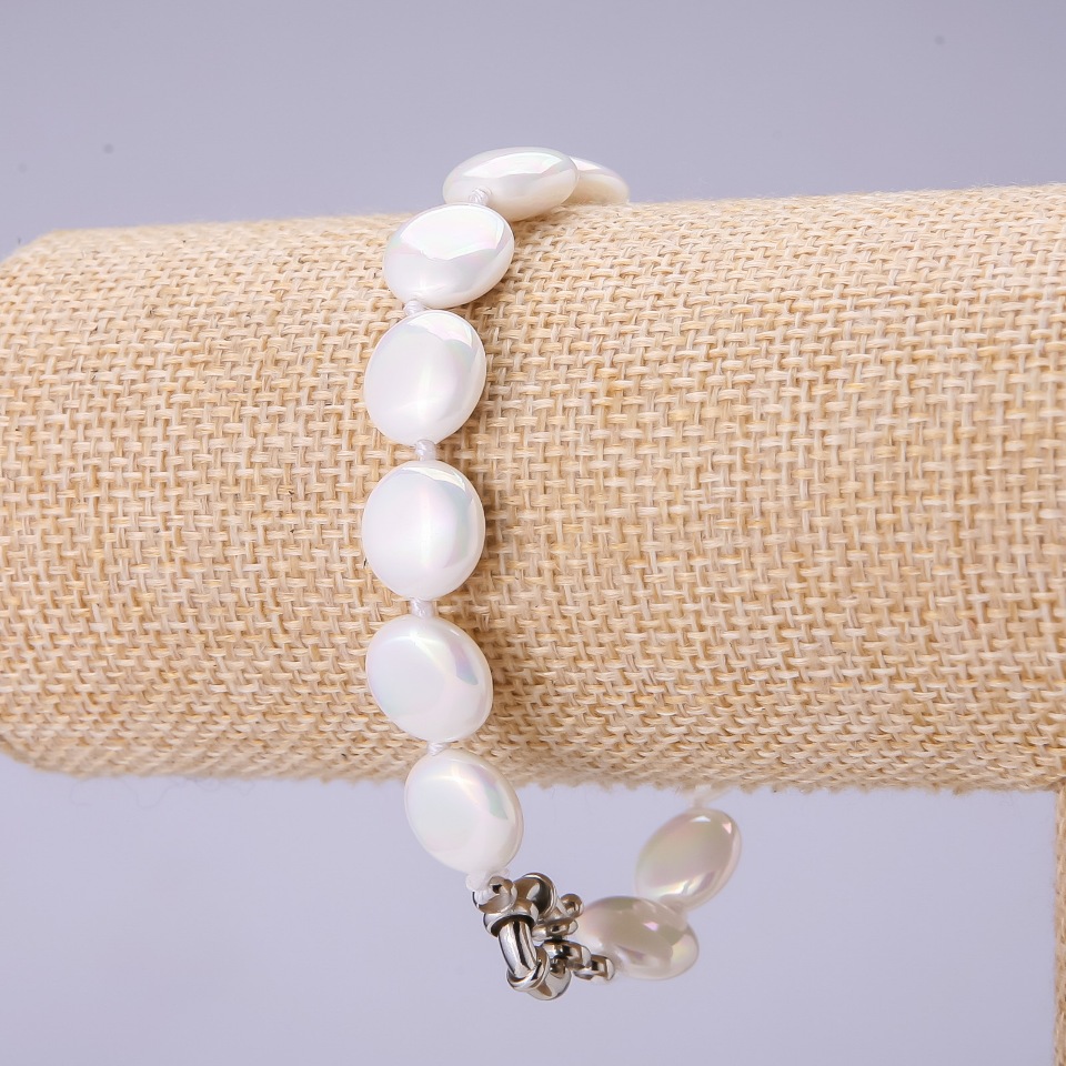 Náramek Mallorca mince, průměr 12 mm, délka 20 cm