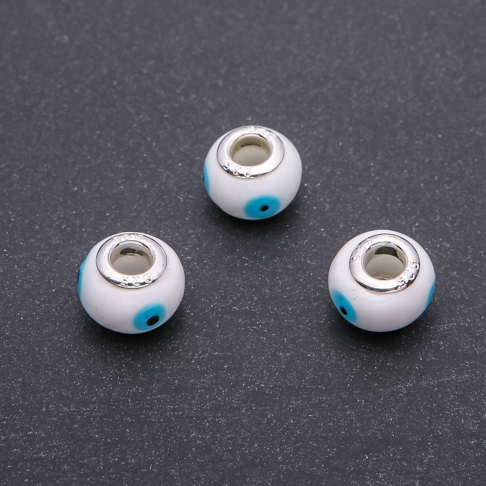 Korálek Pandora z plastu, průměr 14×10 mm, otvor 4,5 mm, balení 6 ks