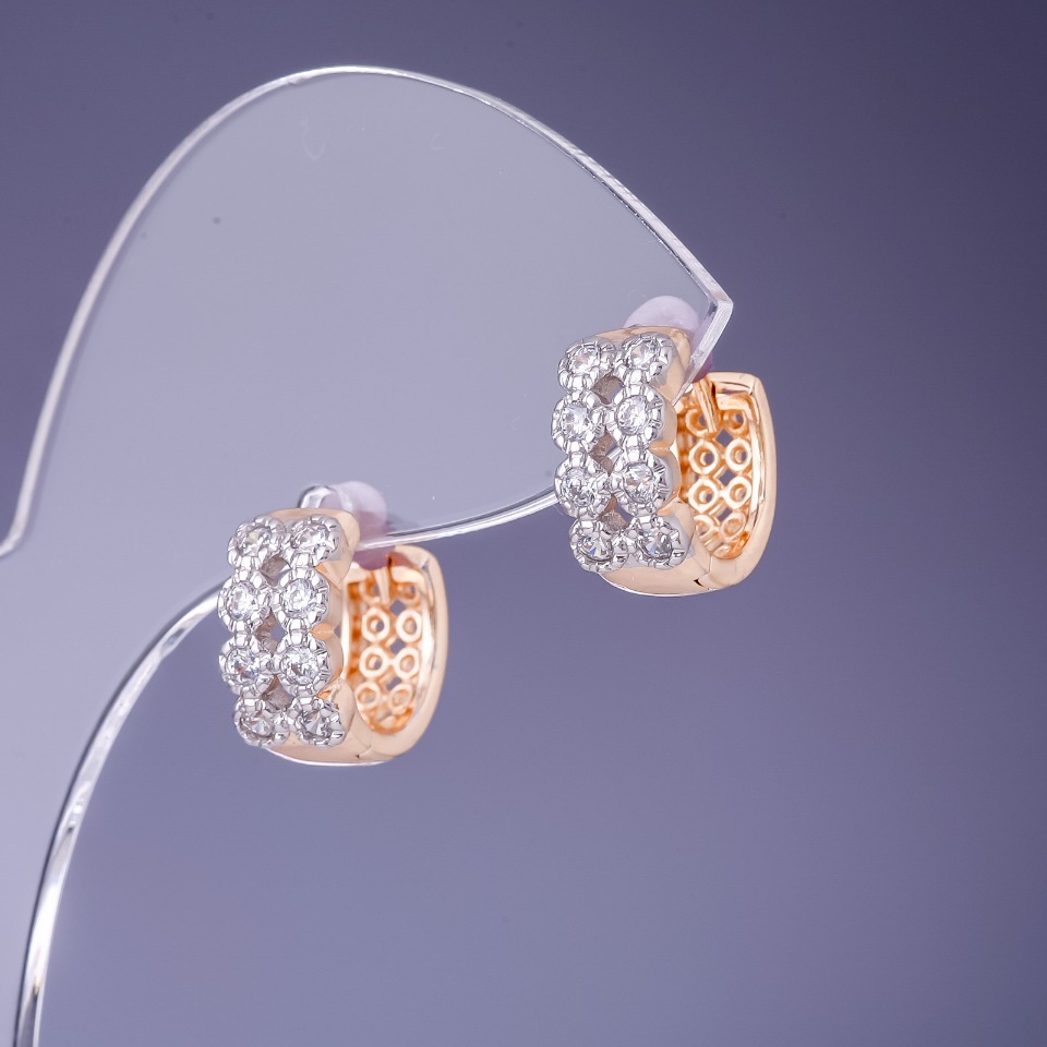 Náušnice Xuping 6×12 mm pozlacené 18K