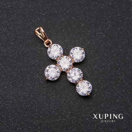Přívěsek Xuping Kříž 23×32×40 mm, pozlacený 18k