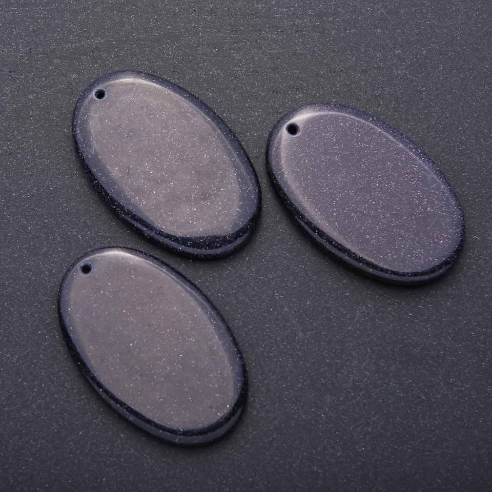 Přívěšek z přírodního kamene aventurín Modrý písek «Noční Káhira»