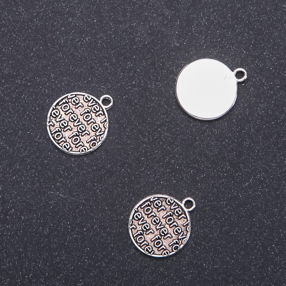 Přívěšek „Navždy“ (Forever), průměr 14 mm, délka 18 mm, průměr 1,8 mm, balení 20 g, 18 ks. (+ -)