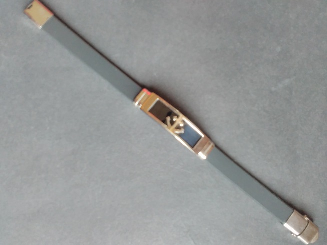 Pánský náramek "Ocelová deska" kotva, kaučuk obvod 21 cm