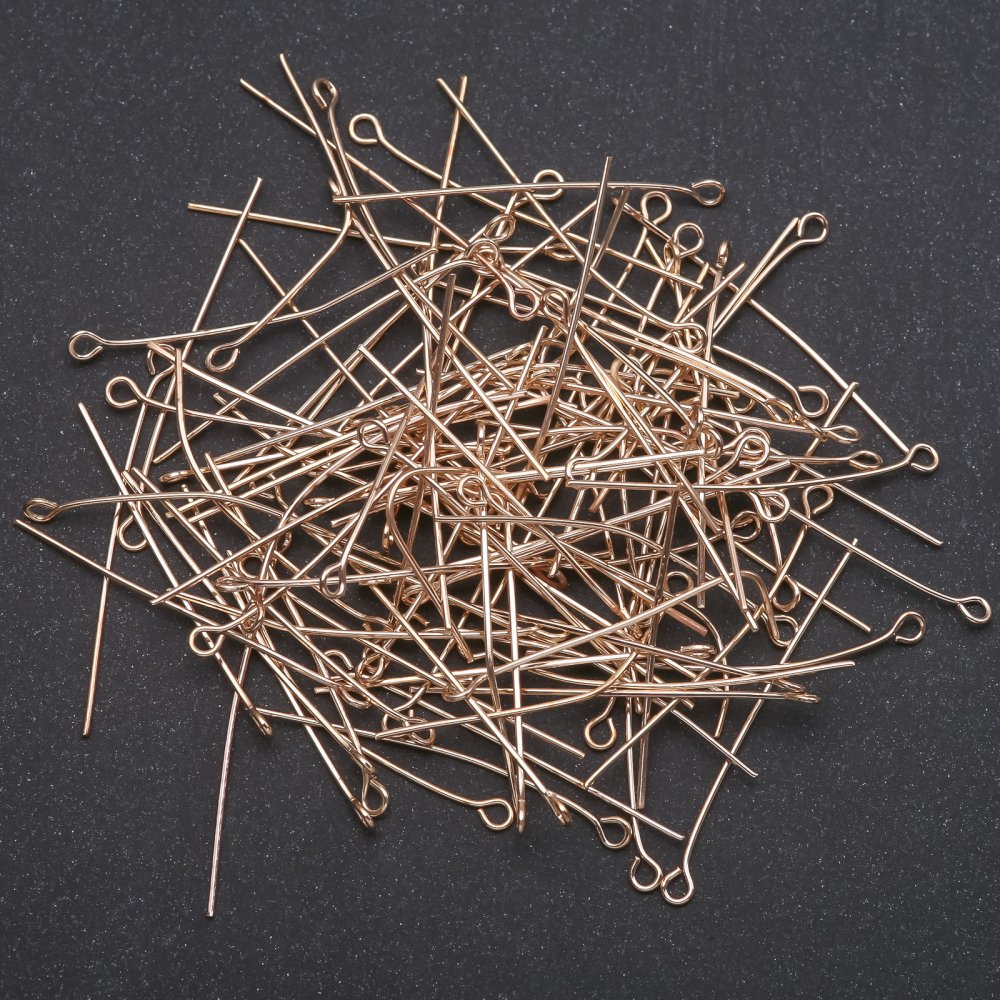 Bižuterní komponenta s očkem, délka 40 mm, barva žlutého kovu, 1 kg