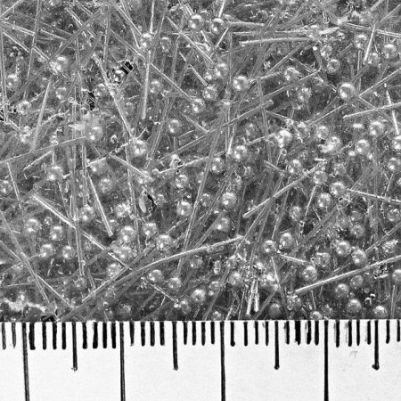 Hlavičkový špendlík s koulkou z tmavého kovu, délka 40 mm, 175 g