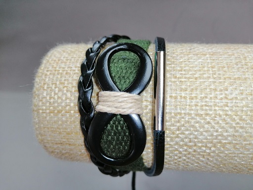 Dětský náramek „Nekonečno“ zelený na stažení