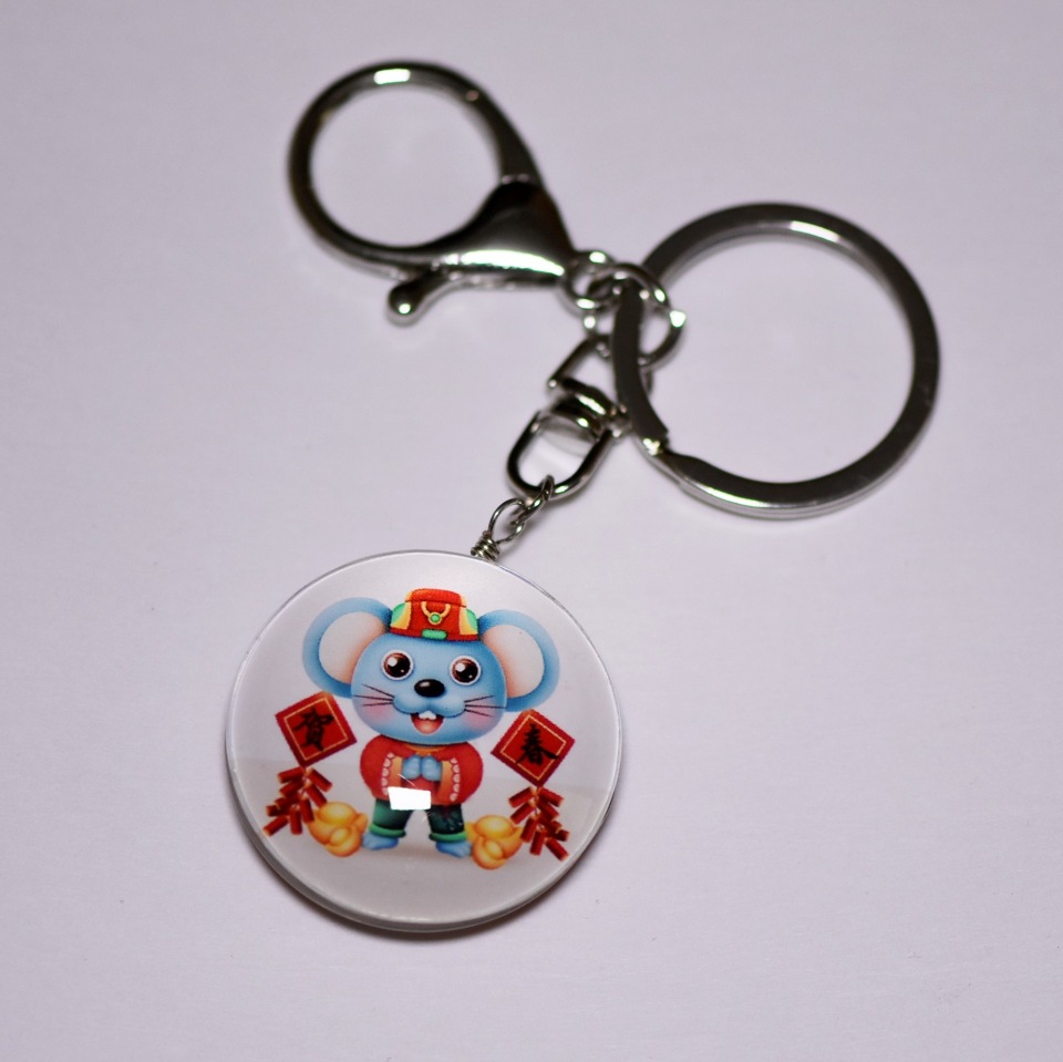 Přívěšek Myš, průměr 4×3 cm, délka 9,5 cm