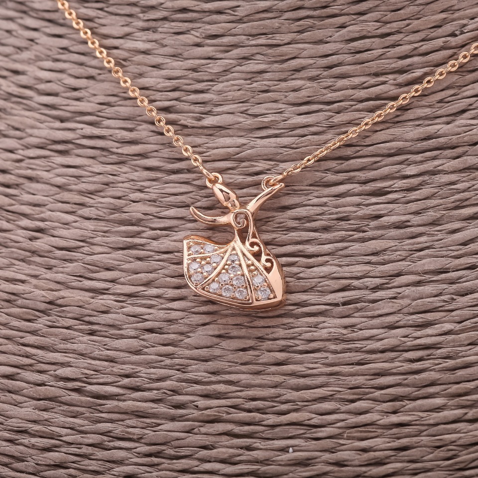 Řetízek Xuping s přívěskem «Tanečnice», kotvový řetízek, tloušťka 1,4 mm, délka 44–48 cm, pozlacené provedení