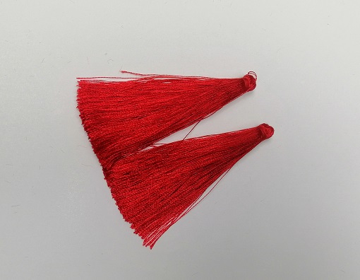 Přípravek pro ruční tvorbu Štětka „Tmavě Červená“, délka 7 cm, průměr 7 mm, pár