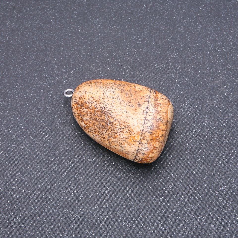Přívěšek z krajinného jaspisu 16×33 mm