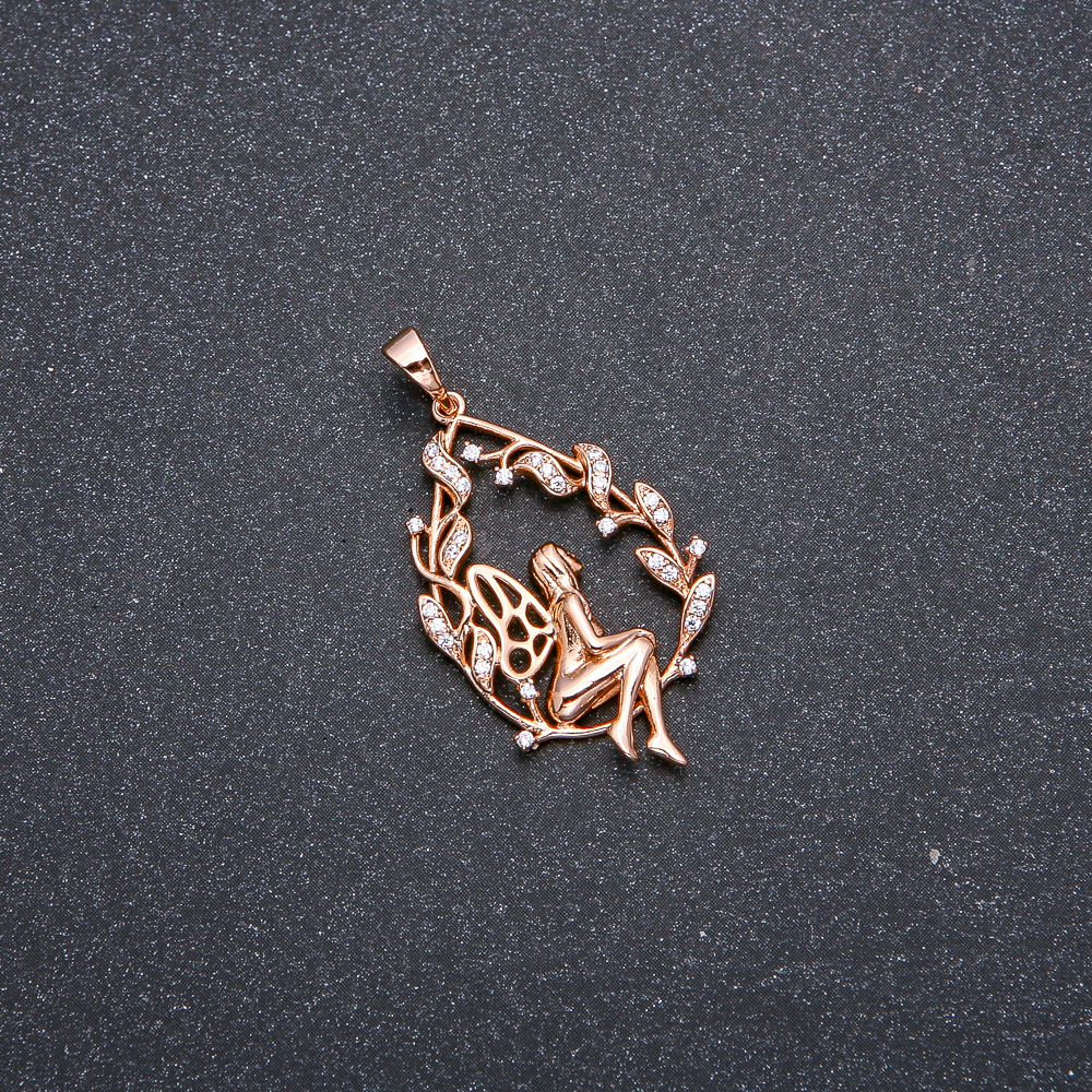 Přívěsek Xuping pozlacený 18k se bílými štrasami 37 × 31 × 20 mm +