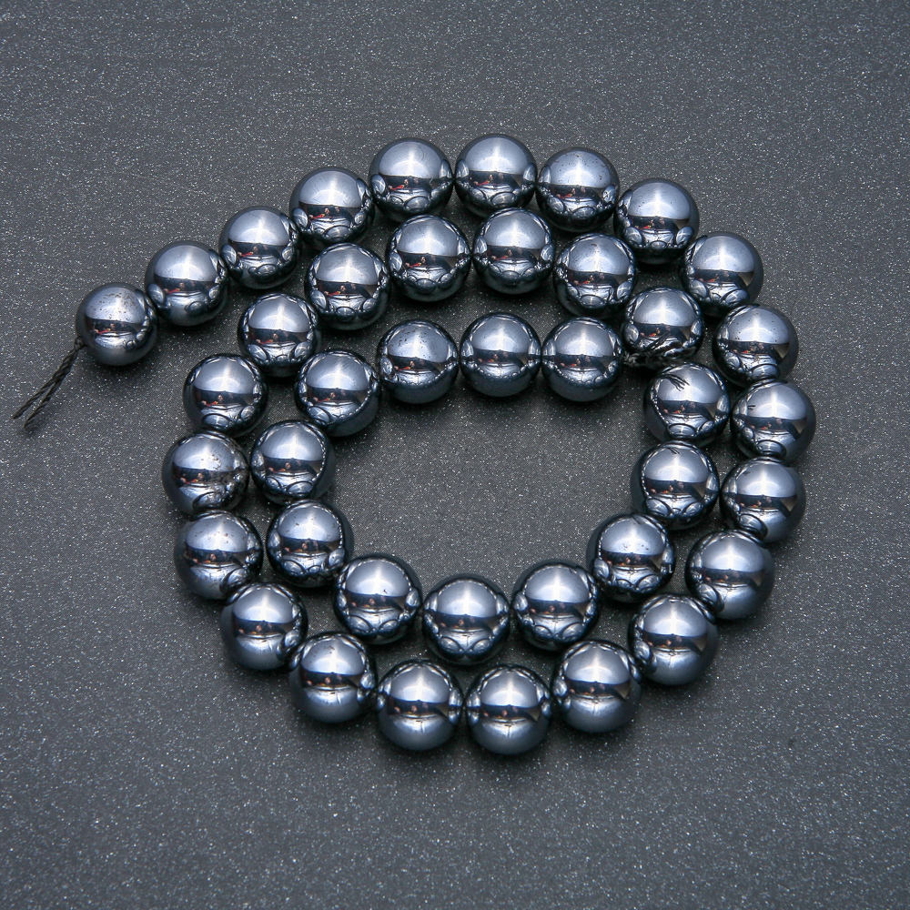 Korálky na niti Terahertz, hladká koule, průměr 12 mm, délka 39 cm