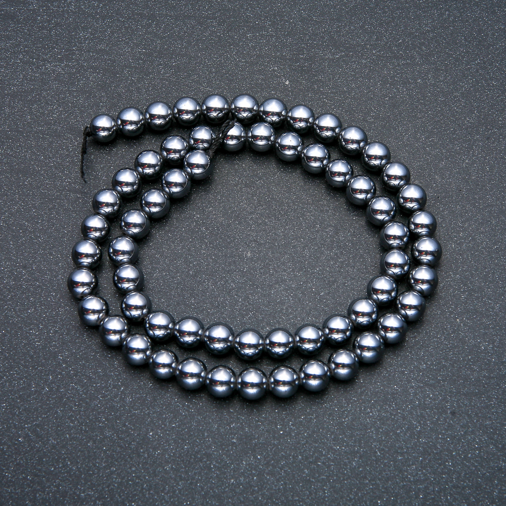 Korálky na niti Terahertz – hladká kulička, průměr cca 8 mm, délka 39 cm