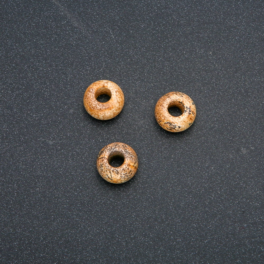 Pandora korálek z krajinového jaspisu 14×7 mm, díra 5,5 mm