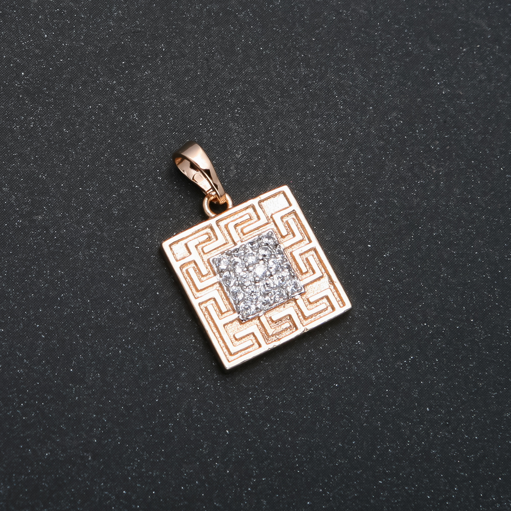 Přívěsek Xuping 18K pozlacený se bílými krystaly, průměr 23×15 mm +