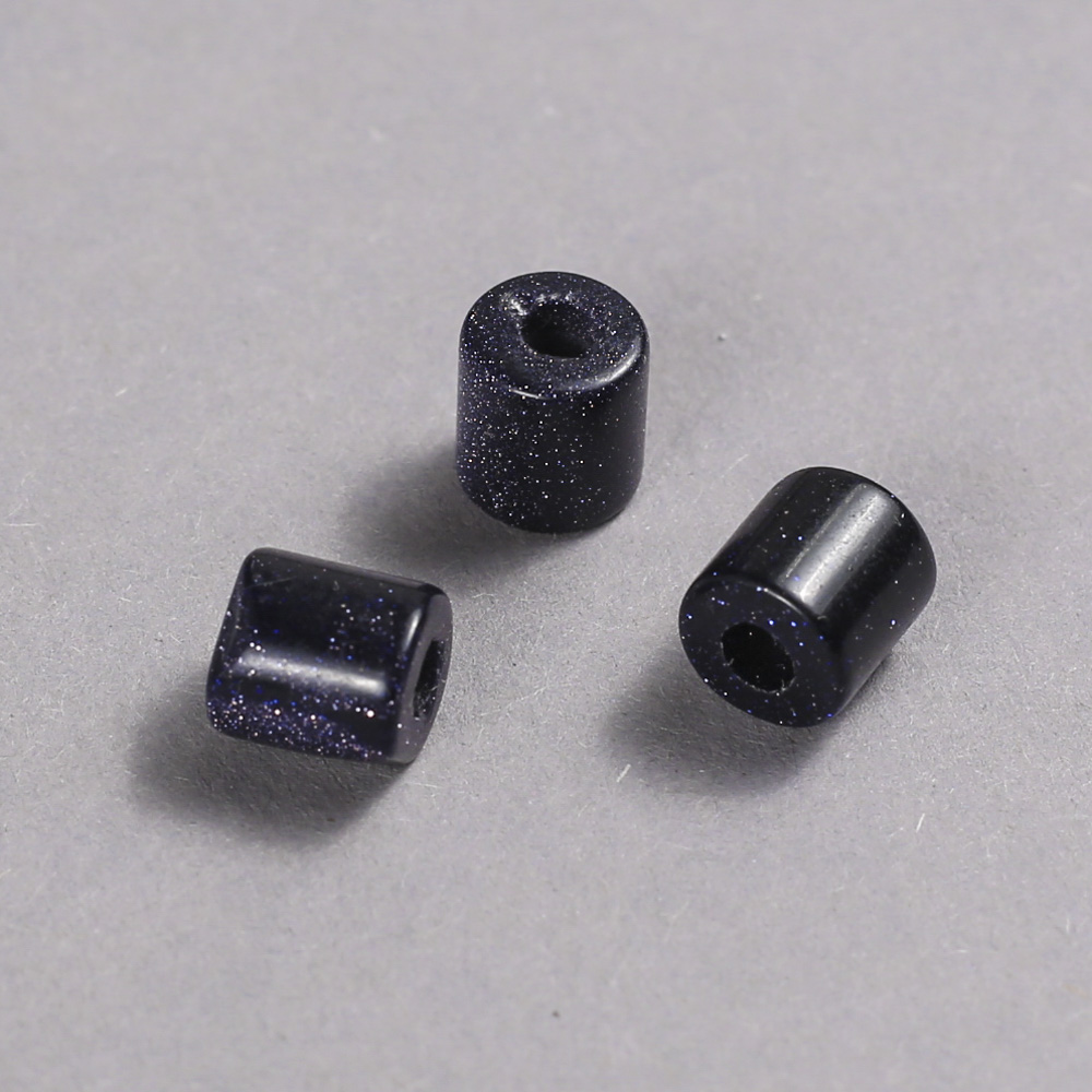 Korálek Pandora Aventurín Modrý písek Noční Káhira 9x9 mm, průměr dírky 3,5 mm +