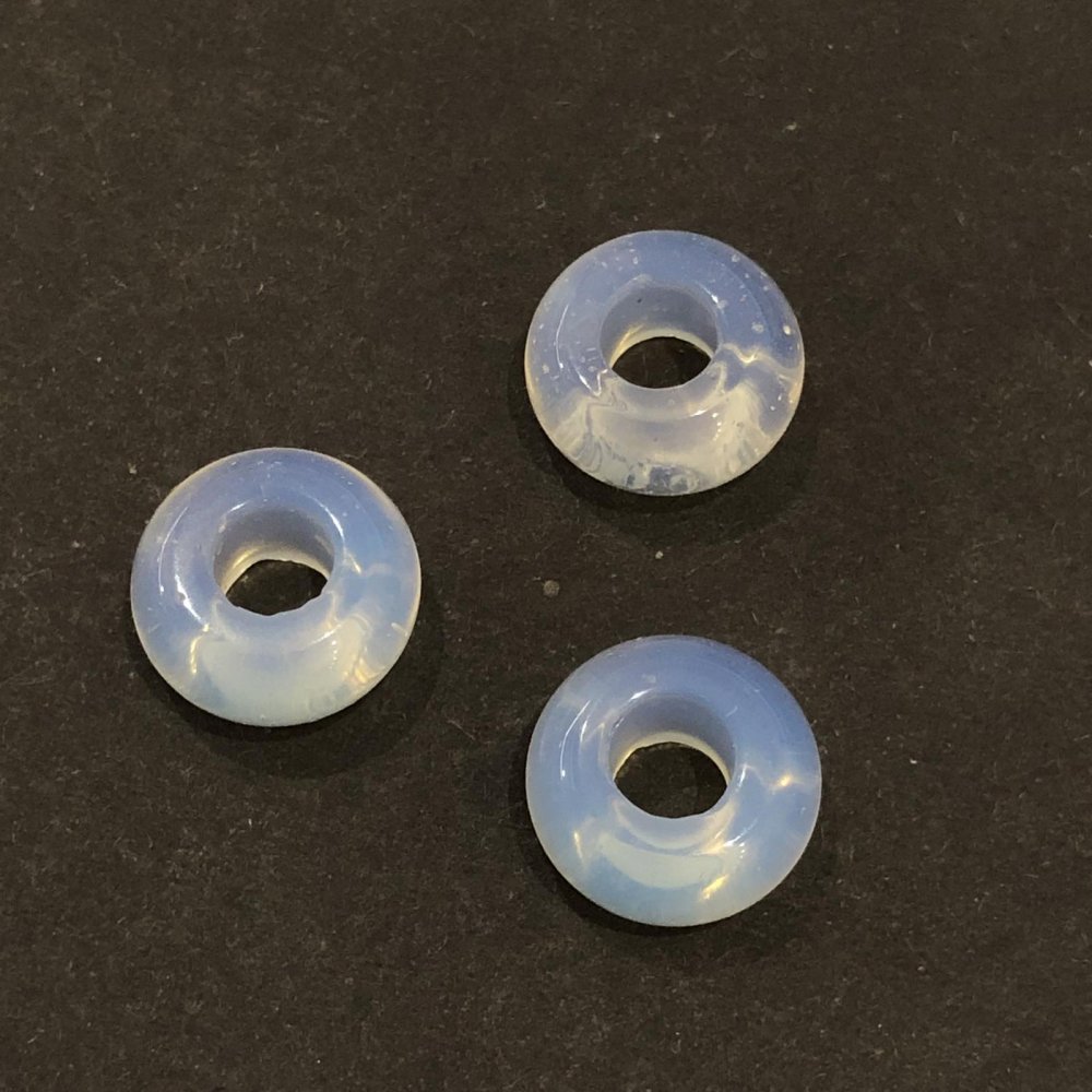 Korálek Pandora měsíční kámen 14×7 mm, průměr dírky 5,5 mm