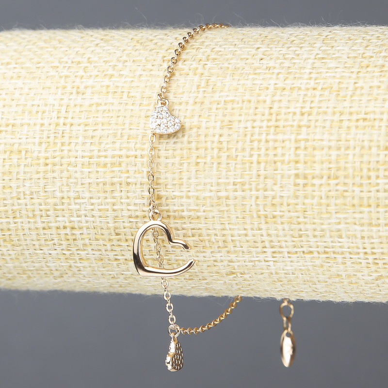 Браслет Xuping Позолота 18К з білими стразами, товщина 1, 5 мм + -, довжина 18-20см +