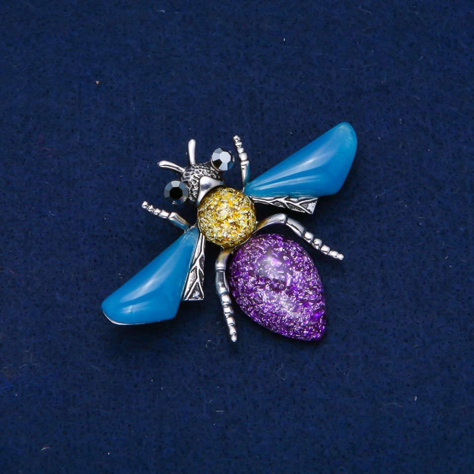 Brož Motýl stříbrný kov 47×62 mm +