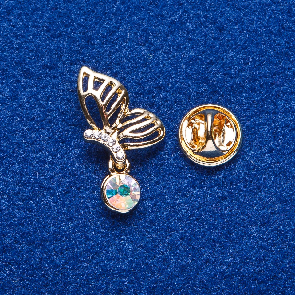 Brož «Motýlek» zlatý kov 2,7×1,6 cm