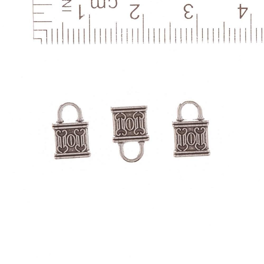 Přívěsek šperková součástka Zámek 10×7 mm