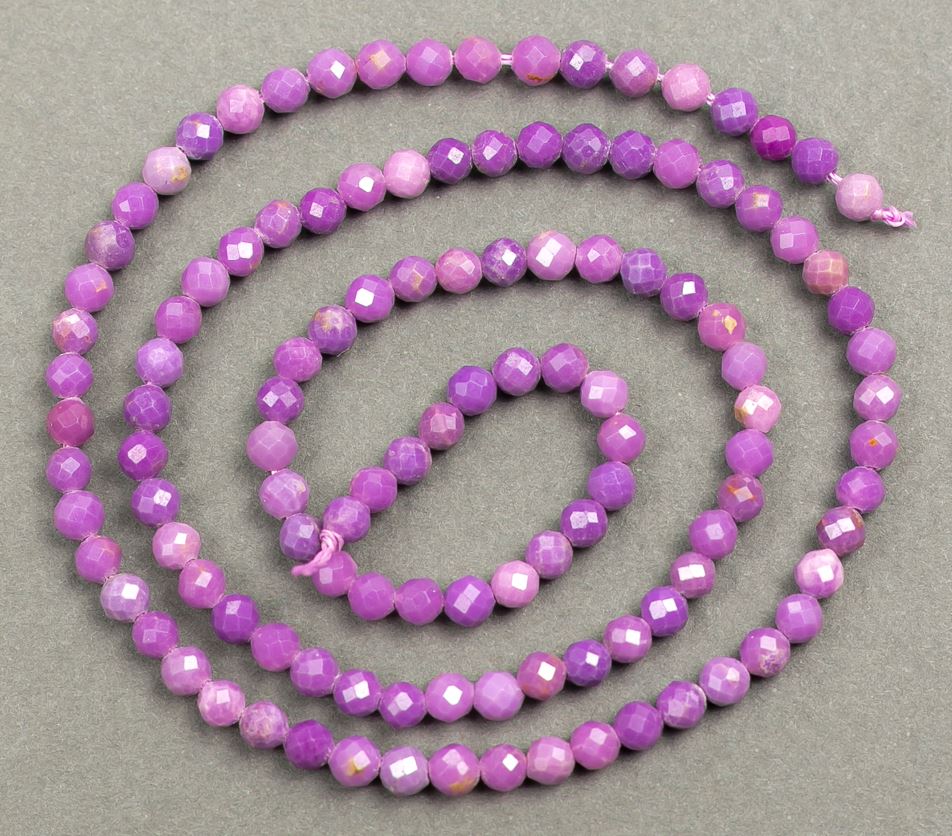 Přírodní kámen fosfosiderit – brusované korálky na niti, průměr 3,5 mm, délka 40 cm