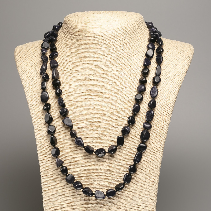 Dlouhý náhrdelník z modrého aventurínu