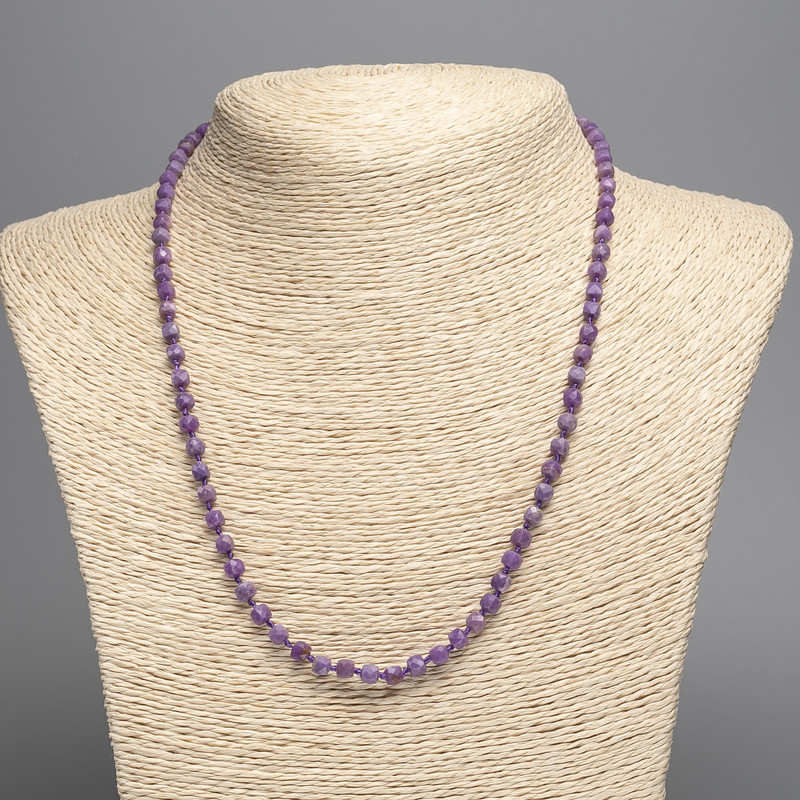 Náhrdelník z přírodního kamene fosfosiderit, broušené čtvercové korálky 4×4 mm, délka 48 cm +