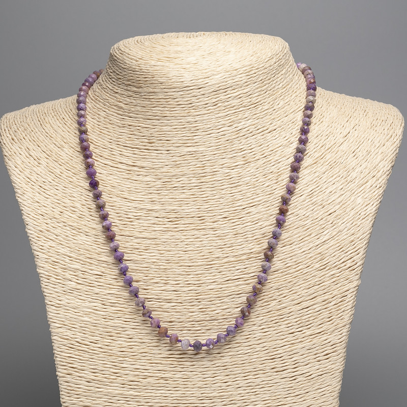 Náhrdelník z přírodního fosfosideritu, granované rondely, průměr 4×5 mm, délka 48 cm +